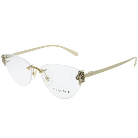 lente versace original|Versace rimless eyeglasses.